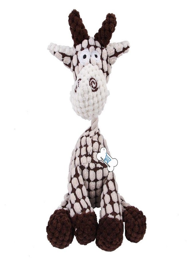 THE DDS STORE Puppy Chew Squeaker Toy Pet Dog Toys Squeaky Plush Sound Animal Shape Molar Toys Pet Tough Sound Training Treat Dog Toy (Cream) - Image 1